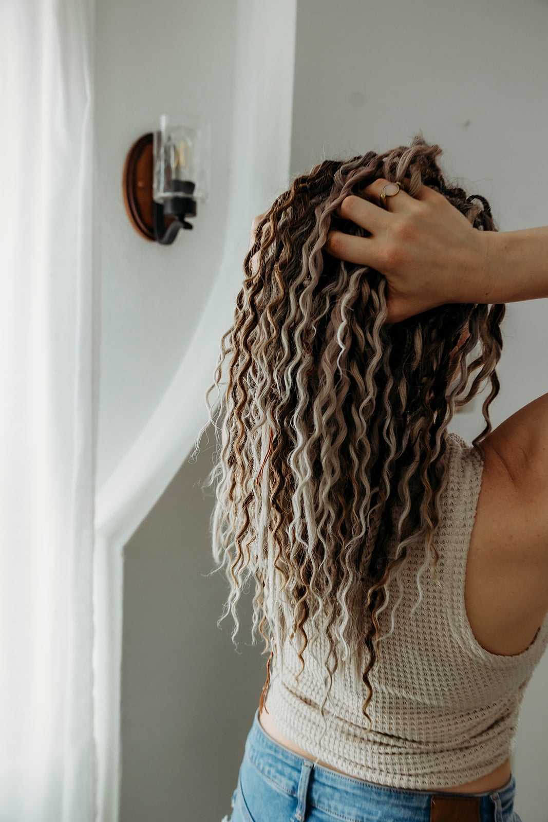 braid-in dreadlock extensions — color combination lookbook from Wildcrafted Beauty
