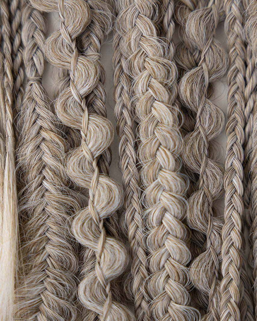 Details of the 5 unique texture strands in the Smokey Amber Luma Bundles