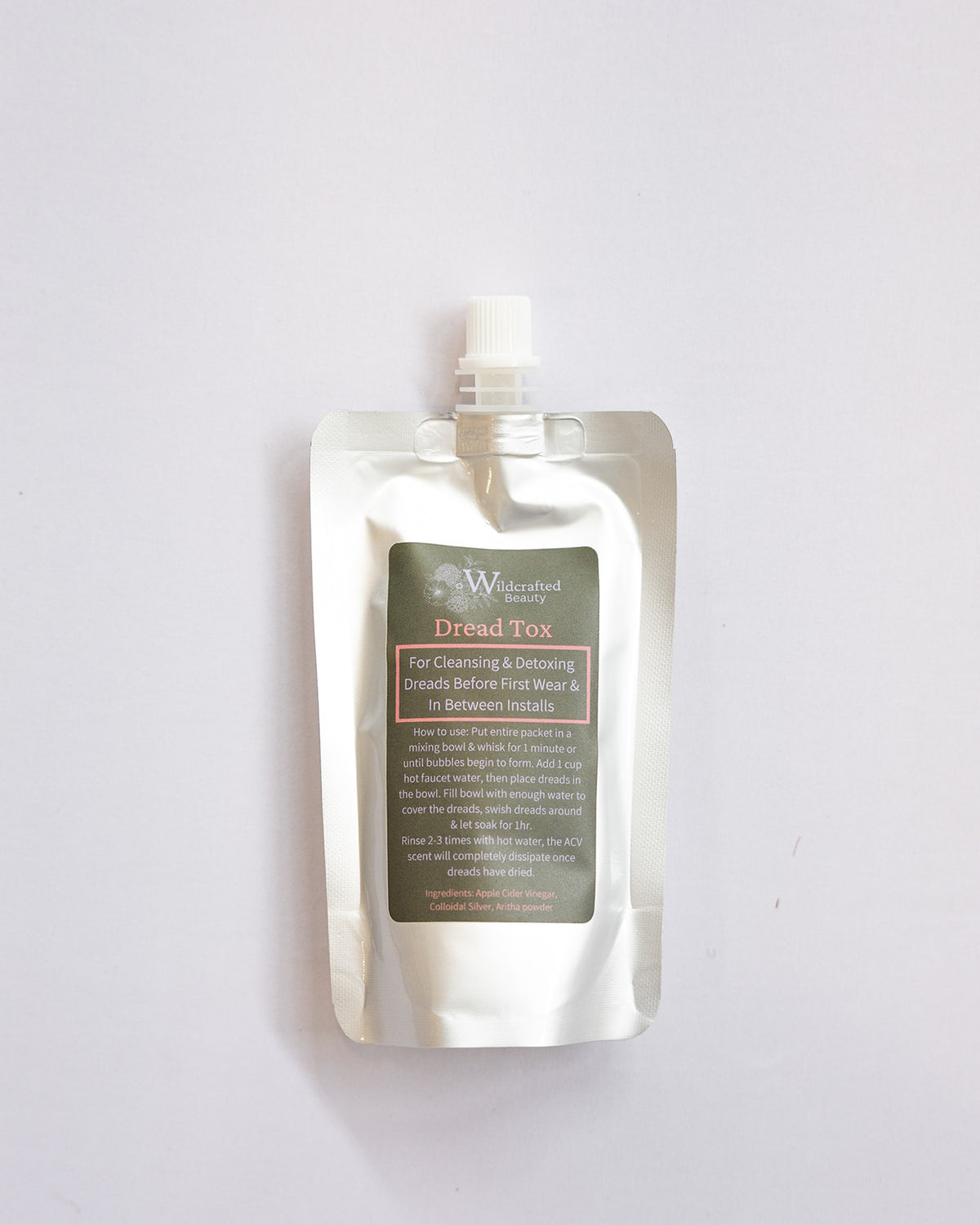 Pouch of Dread Tox by Wildcrafted Beauty on a white background