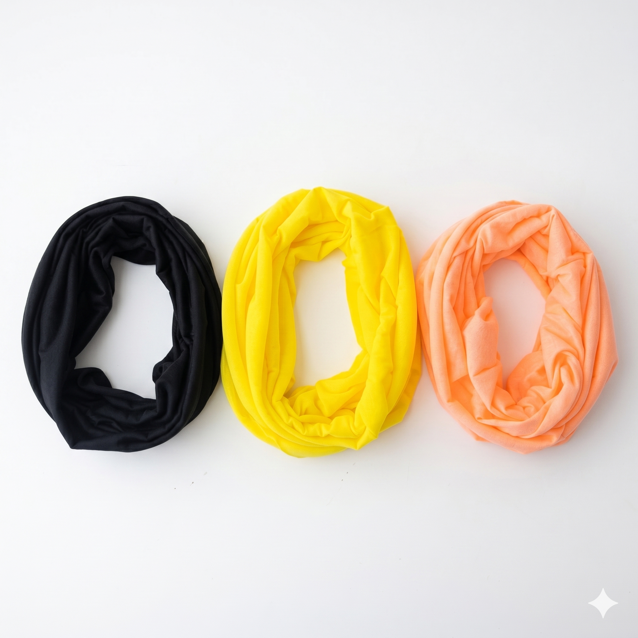 3 ona bands on white background